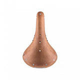 Brooks B17 Softened Tan Leather bike saddle with black steel rails, designed for comfort and durability in cycling components.