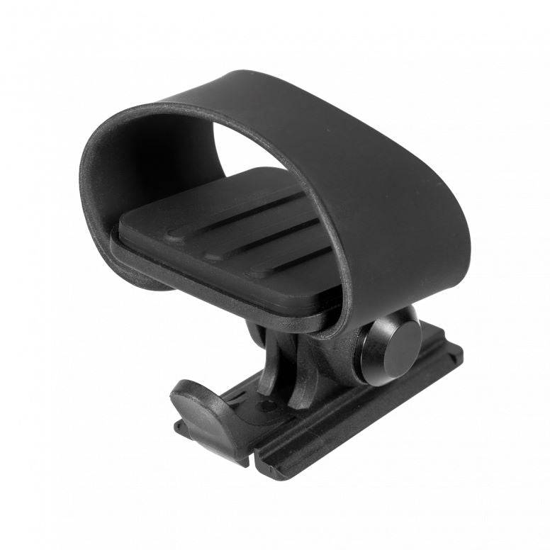 Topeak stem multi-mount in black for front bike light and GoPro camera, adjustable accessories for bike handlebars.