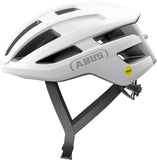 ABUS POWERDOME MIPS cycling helmet with ventilation system and Zoom Ace fit, featuring aerodynamic design and safety features.