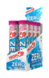 High5 ZERO Hydration electrolyte tablets in an 8-tube pack, sugar-free with vitamin C, designed as fitness accessories.