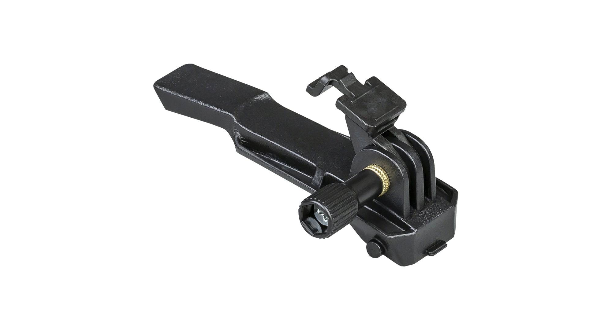 Bontrager Blendr helmet mount attached to Blaze WaveCel bike helmet for light and camera attachment.