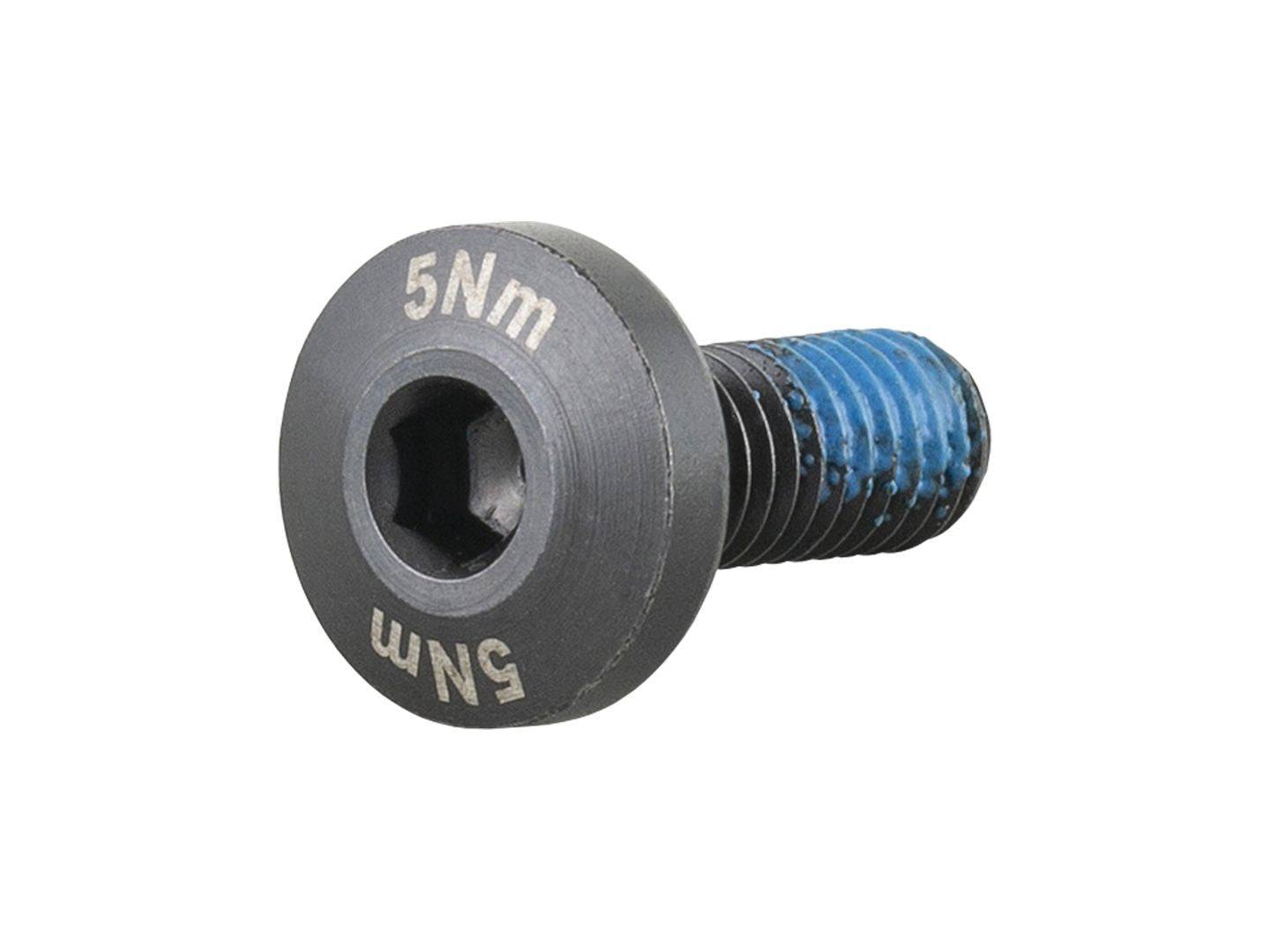 Trek Fuel EXe battery assembly fastener, M6 x 16mm black carbon bolt for bike components, shown in close-up.