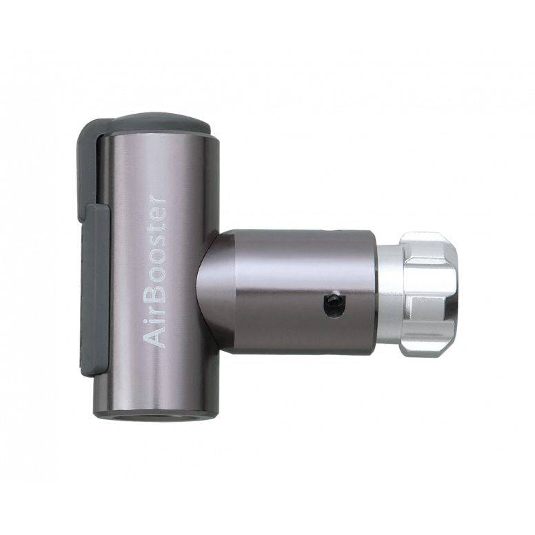 Topeak AirBooster Compact CO2 inflator with dust cap, suitable for Presta and Schrader valves, compact bike pump accessory