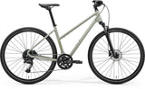 Merida Crossway 300 Women's MY26 hybrid bike with suspension fork and Shimano disc brakes, shown in a side view.