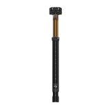 Fox Transfer SL Factory dropper seatpost for gravel and XC racing bikes, showing the sleek black component with logo and adjustable lever.