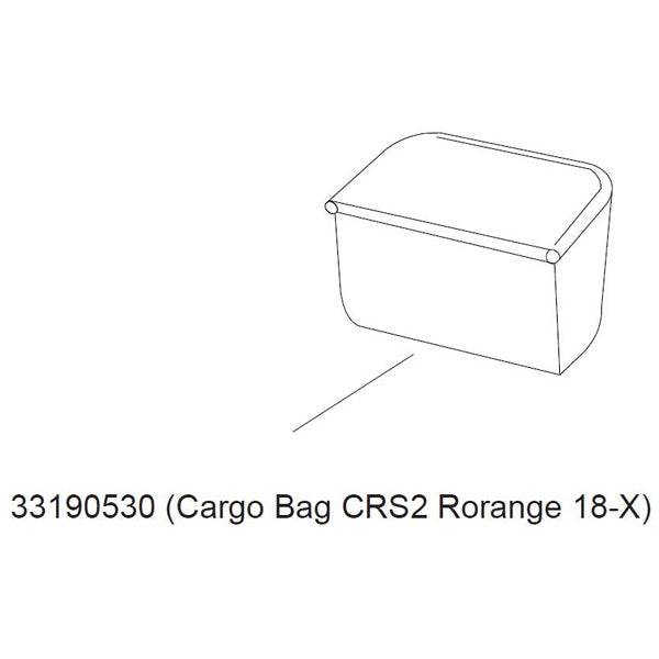 Thule Cross 2 Cargo Bag in orange, a replacement storage accessory for Chariot Cross 2 bike trailer.
