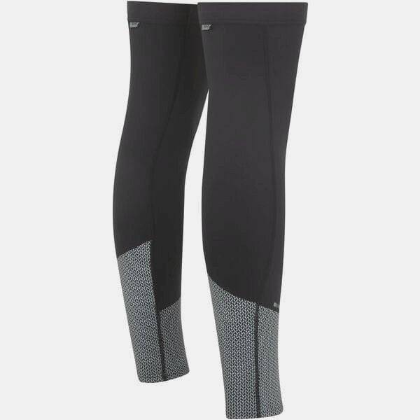 Madison Stellar Tech Isoler thermal leg warmers with DWR water-resistant coating, designed for outdoor cold weather activities.