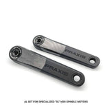 Praxis Works eCrank set for Specialized M30 MTB Levo SL alloy cranks, mountain bike component upgrade, black and silver finish
