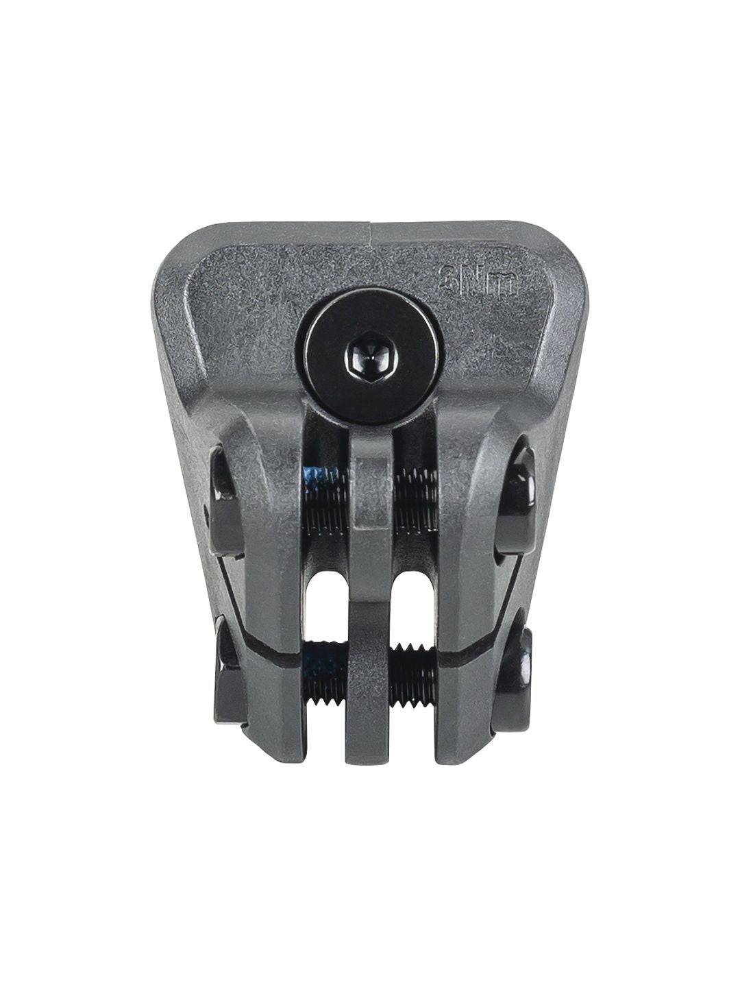 Trek Madone SLR headset spacers for Aero integrated handlebar Blendr system, black metal components for bike assembly.