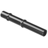DT Swiss aluminum rear axle, 130mm length with 15mm diameter and 38.85mm hub fit, designed for rear wheel hubs.