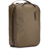 Thule Chasm Large Gear Cube in Deep Khaki, weather-resistant travel organizer for accessories and gear storage.