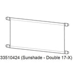 Thule Cross 2 stroller sun shade accessory providing UV protection and easy installation for stroller shade.