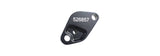 Trek MTB low direct mount front derailleur plate hanger, a bike component for precise shifting, shown in close-up.