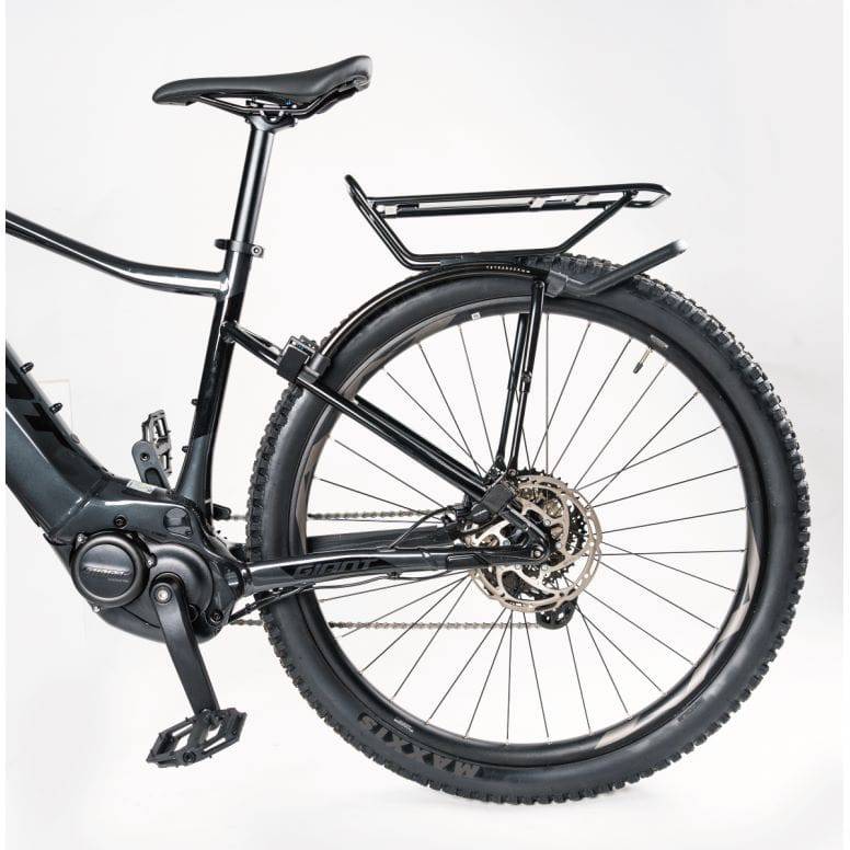Topeak Tetrarack M2 HD black rear bike rack with QuickTrack system mounted on a bicycle.