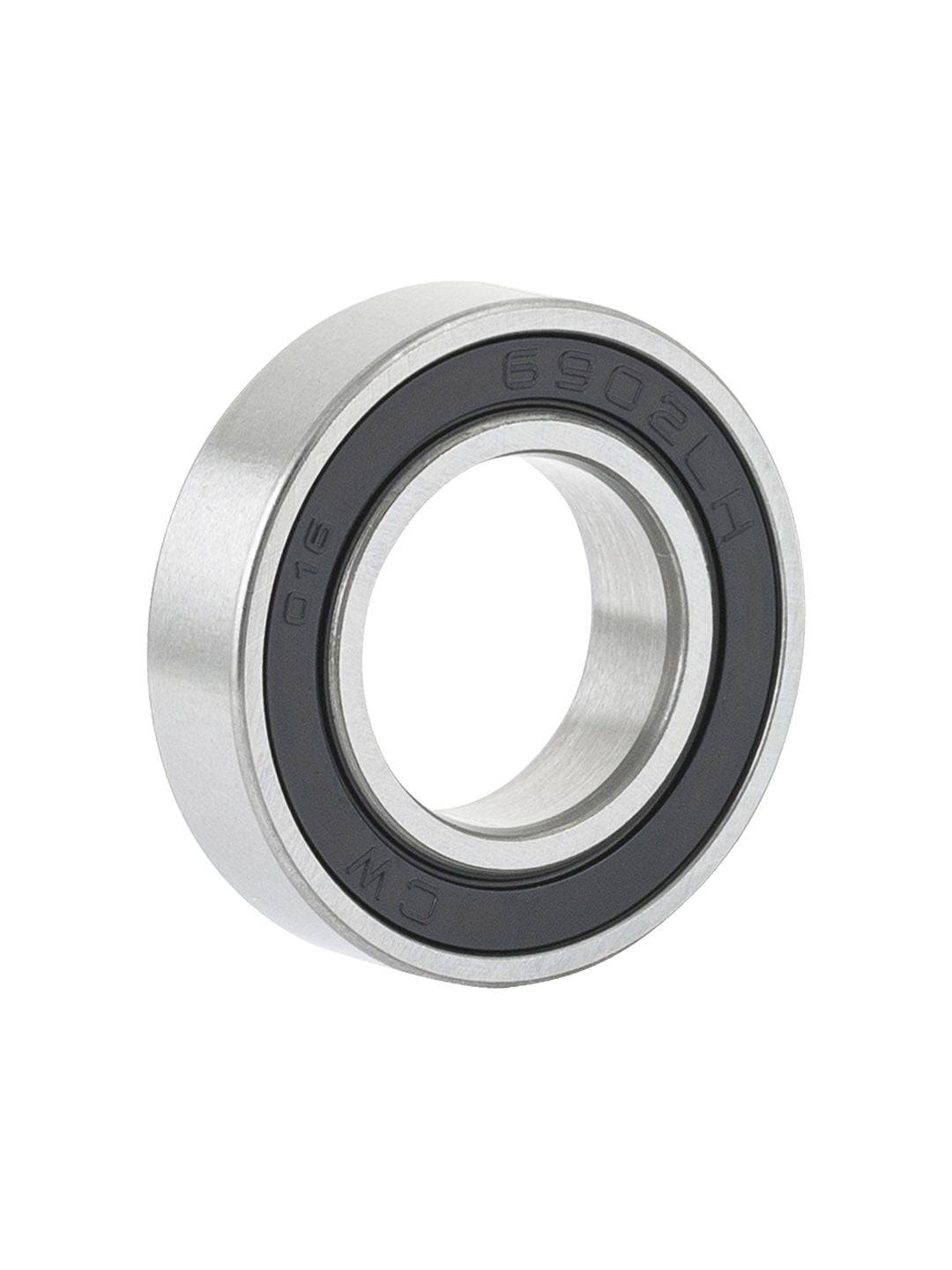 Bontrager 6902 LLH silver replacement hub bearing for bike wheels and hubs, shown in a close-up view.
