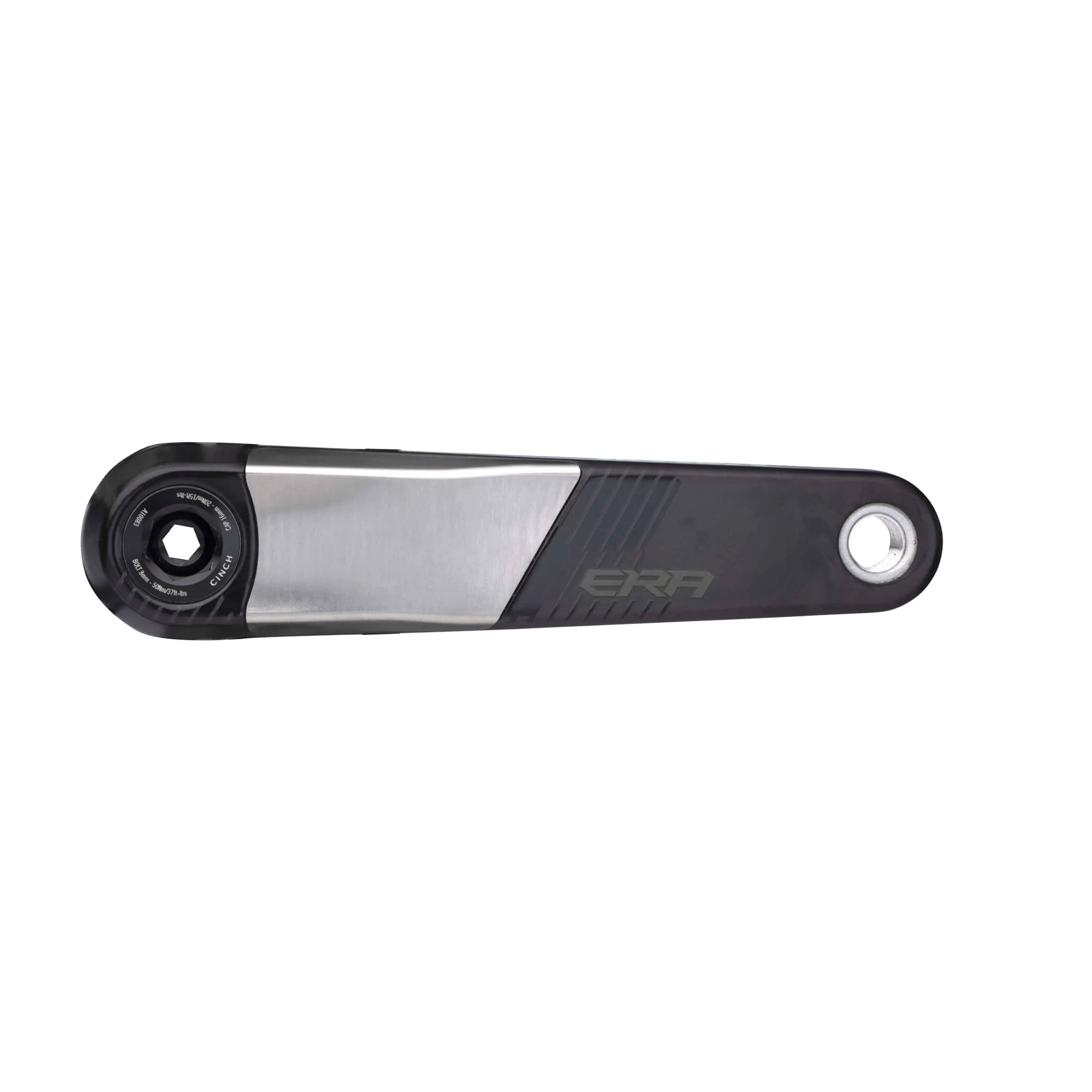 Race Face Era 136mm MTB crank arms, durable and stiff mountain bike components, shown in a close-up image.