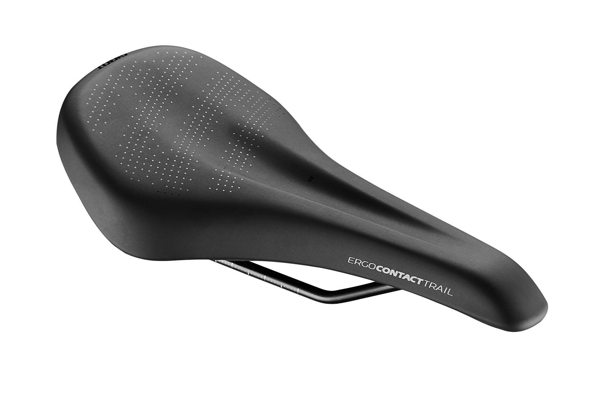 Giant Ergocontact Trail saddle for mountain bikes, ergonomic off-road bike seat with eco-friendly design and durable padding.