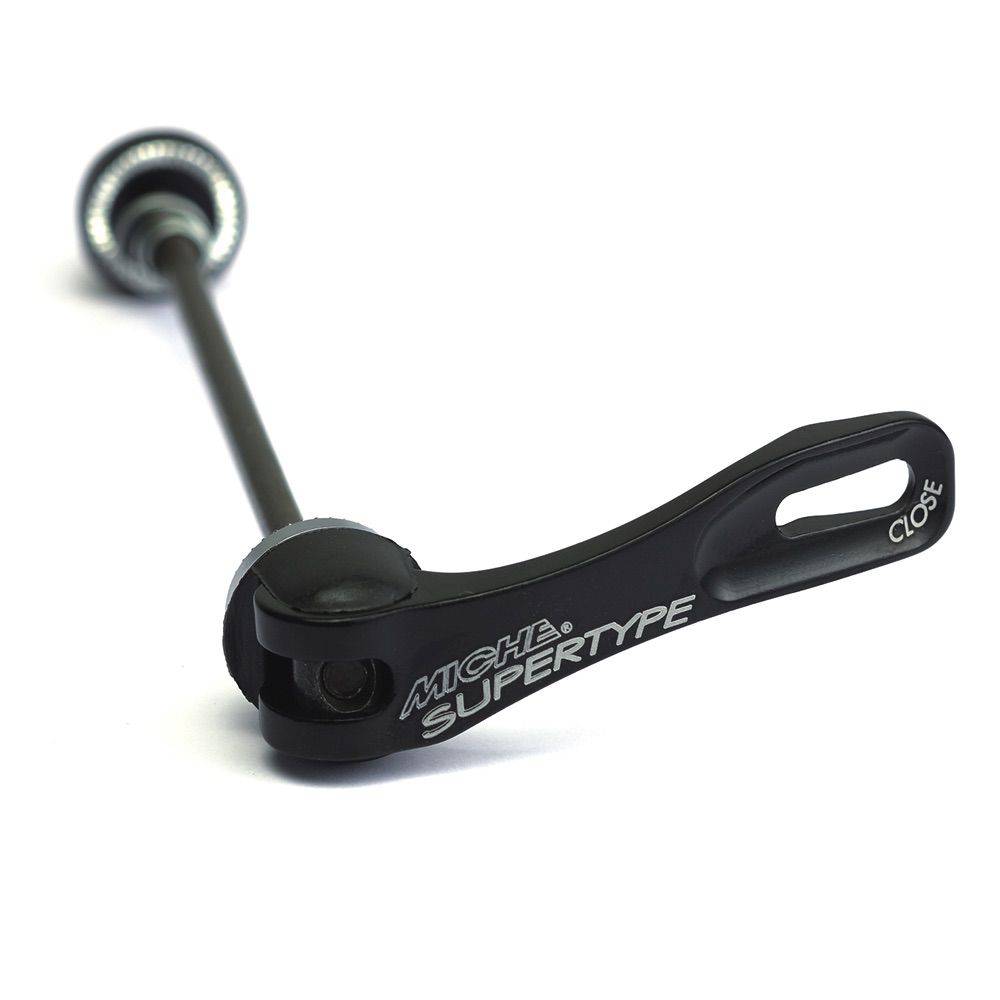 Miche Supertype quick release component for secure wheel attachment and easy handling on bicycles.