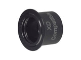 Black Bontrager DT240 12mm drive side axle end cap for 142/148mm OLD front and rear hubs, component for bike wheel hubs.