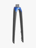 Trek Madone SL 700C road bike fork highlighting lightweight carbon construction and precise steering capabilities.