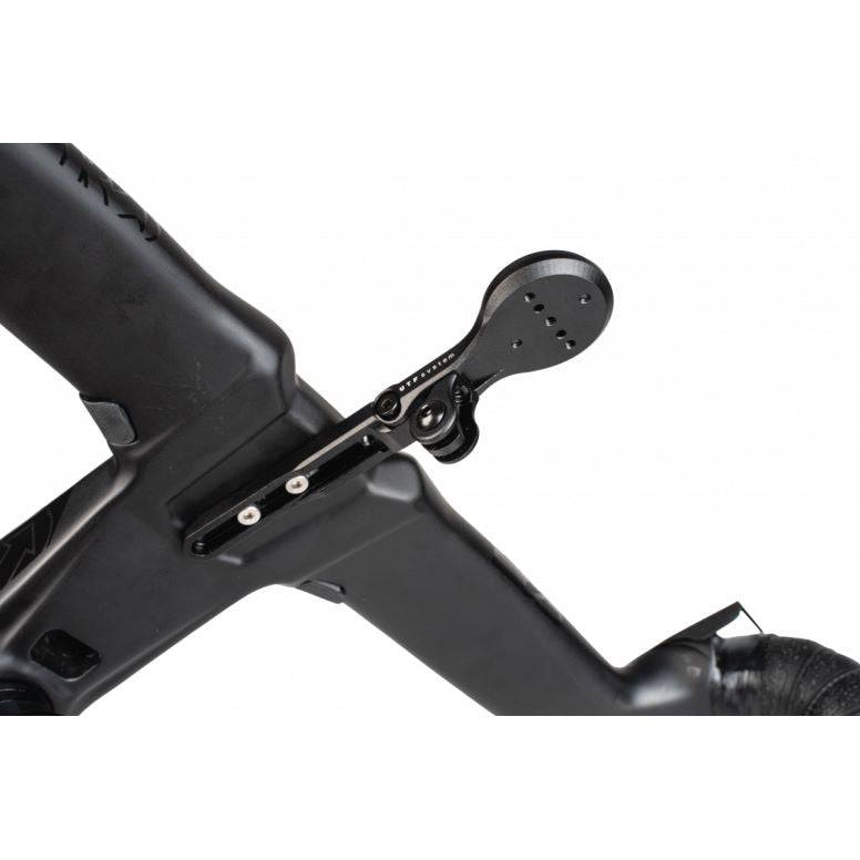 Topeak UTF Multi-Mount Pro black accessory for integrated bars, adjustable GPS and light mount for bicycles.