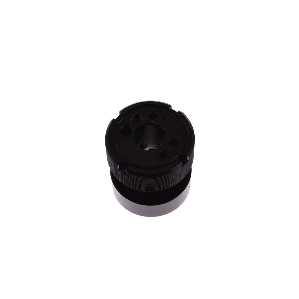 Fox Shock Float DPX2 F-S Base Valve Housing for rear suspension upgrade, showing the lightweight component with branding details.