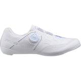 Shimano RC5W women's road cycling shoes with BOA Fit System, lightweight design, and aerodynamic profile for optimal performance.