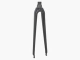 Trek Emonda SL road bike fork with 700C wheels and 40mm rake, featuring neutral color and precise steering components.