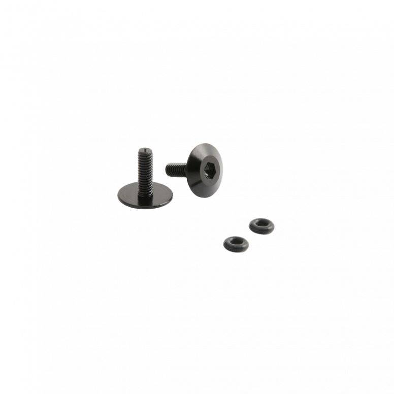 Black MET Parachute MCR helmet screw kit with genuine replacement parts, shown in a close-up image.