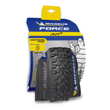 Michelin Force AM² tubeless-ready all-mountain tire mounted on a mountain bike wheel, suitable for mixed and hard-pack trails.