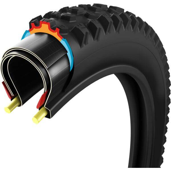 Vittoria Mostro 29x2.4 Enduro MTB tire in full black, tubeless-ready, designed for mountain biking performance.