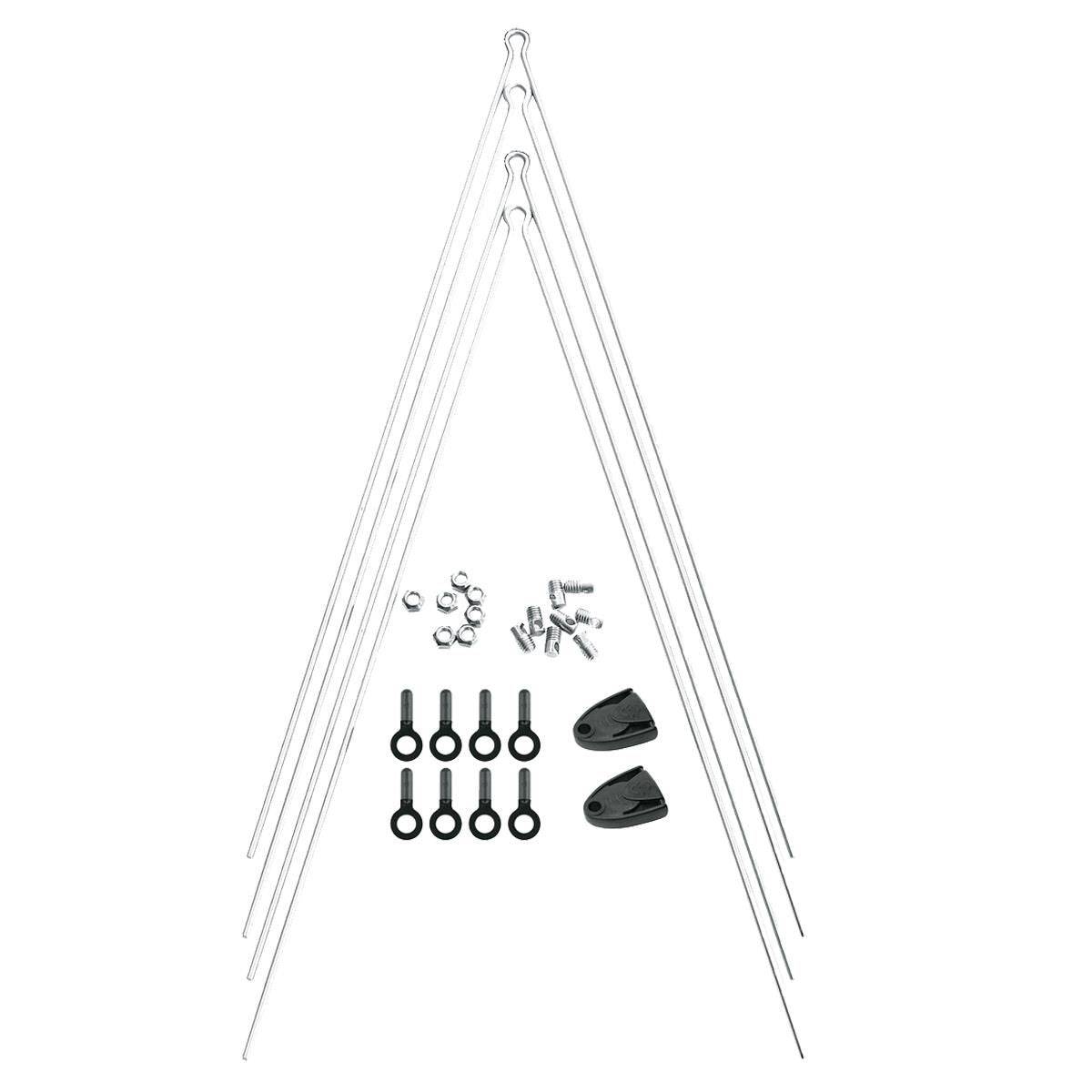 SKS Chromoplastics longboard mudguard spare parts kit showing full set of replacement accessory components.