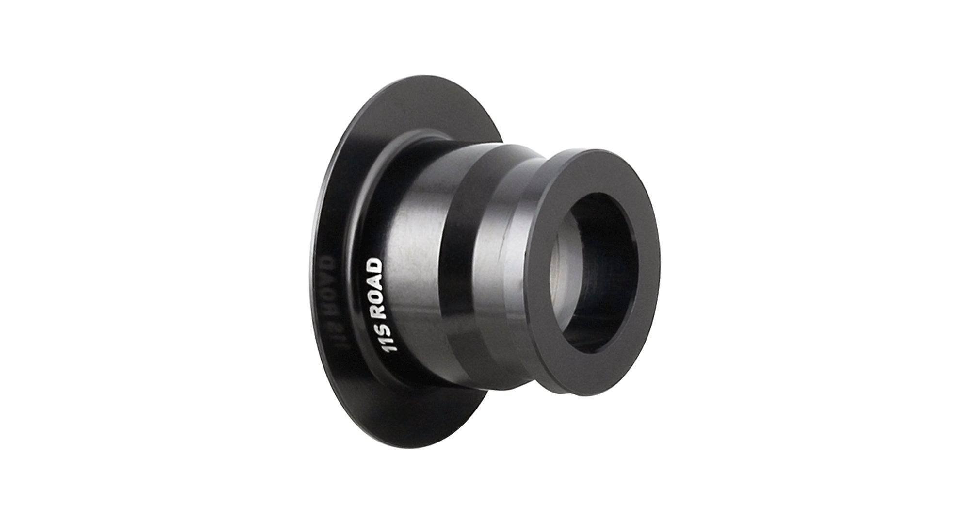Bontrager Ratchet EXP Road 12mm Shimano drive side axle end cap in black for 142mm OLD bike wheel components.