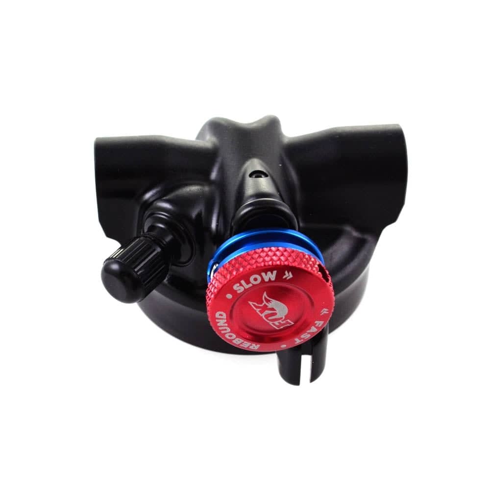 Fox Shock Float DPS remote down trunnion SV eyelet assembly for 2018 mountain bike components, showing detailed suspension part.