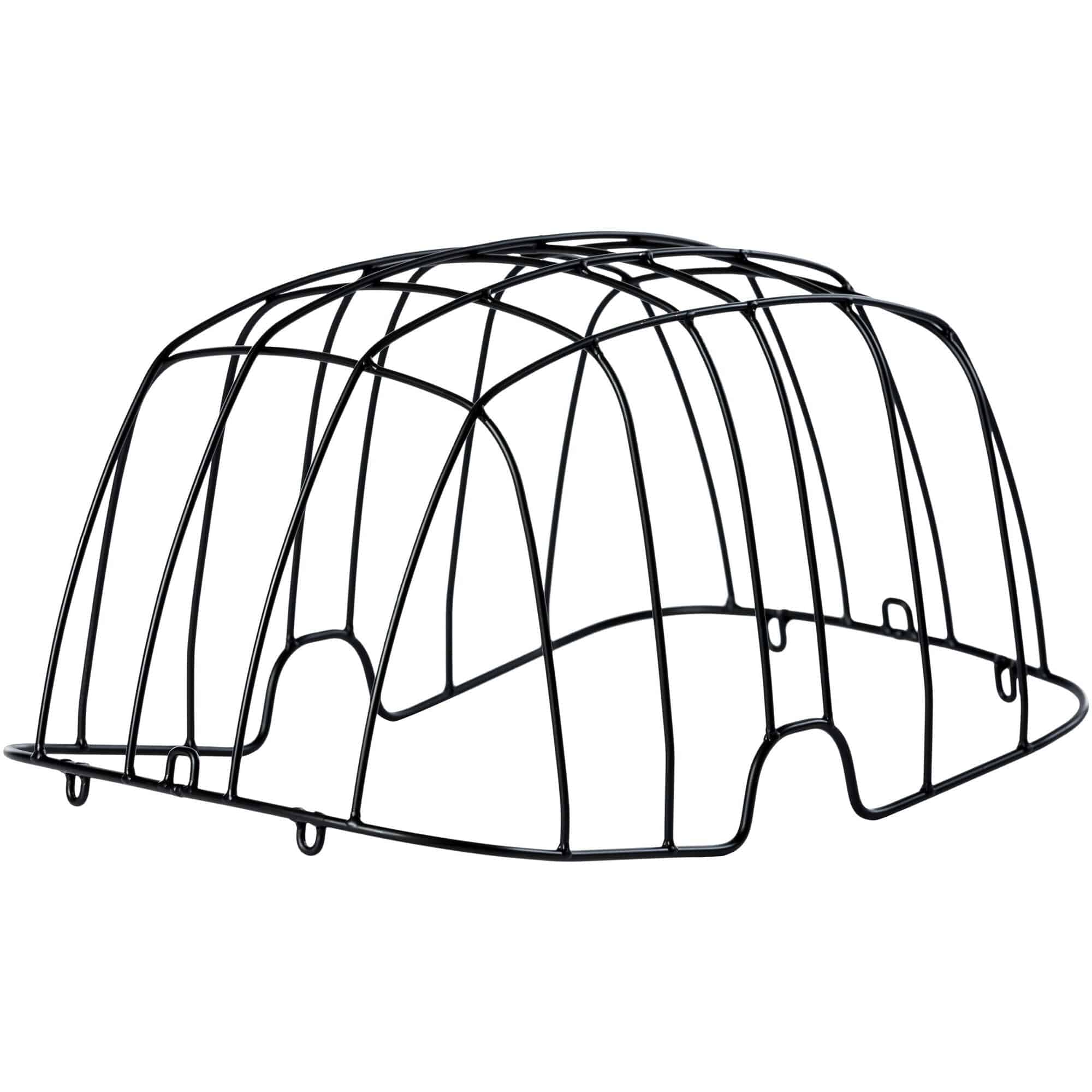 Basil Buddy Space Frame Black dog bike basket safety wire dome accessory attached to bike basket for secure pet transport.