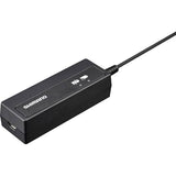 Shimano SM-BCR2 Di2 internal battery charger connected to SM-EW90 Junction for Shimano Di2 electronic shifting components.