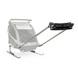 Burley ski kit accessories for bike trailers, including winter mounts and spares for snow use, shown in the image.