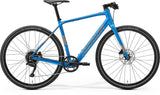 Merida eSpeeder 200 MY24 e-Hybrid bike with MAHLE Ebikemotion system, black and silver frame with ergonomic design.