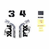 Fox Fork 34 Decal Kit: Sc F-S Black Logo Shiny Orange 2021 Spares & Accesories | Swinnerton Cycles