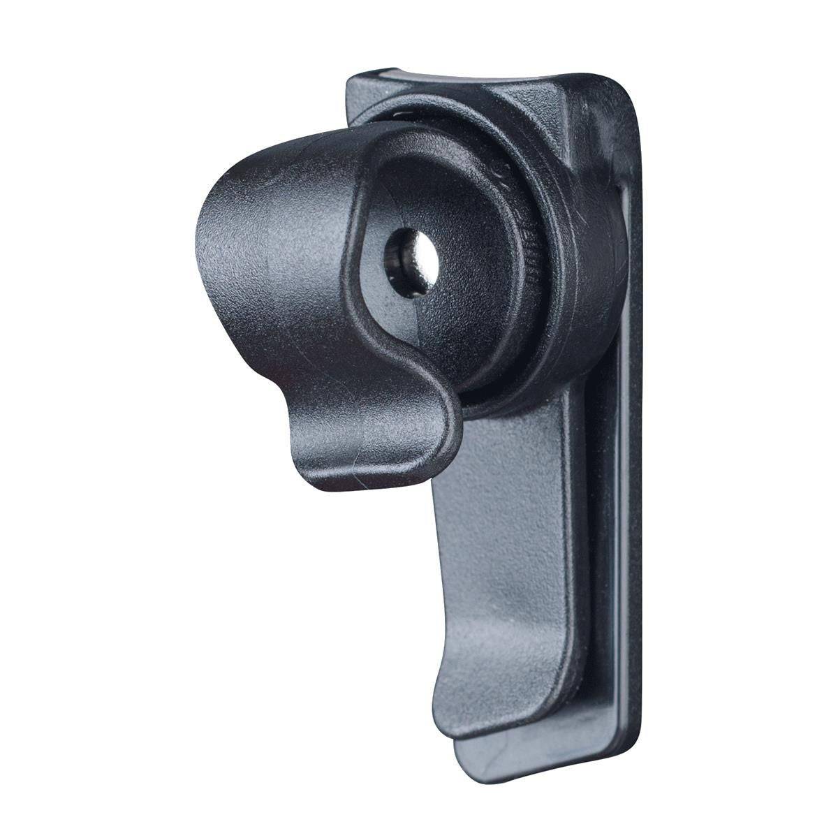 EVOC Magnetic Tube Clip in black for hydration systems, securing water tubes to backpacks and vests.