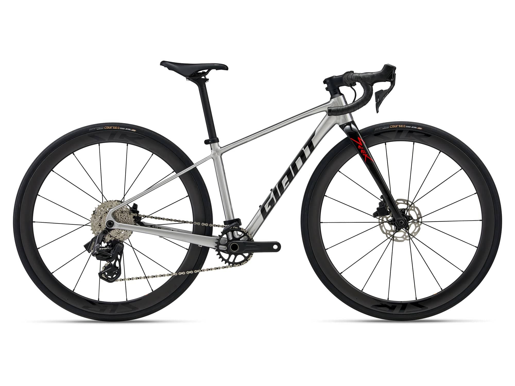 Giant Seek 1 MY26 youth gravel bike for kids, featuring lightweight frame and 130-150cm height fit, suitable for outdoor riding.