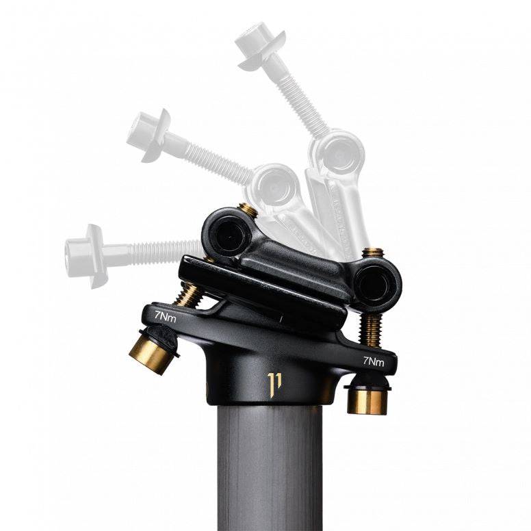 Crank Brothers Highline 11 dropper post with adjustable 60-170mm travel, mountain bike component showing the post extended and retracted