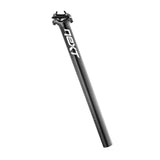 Race Face Next SL Carbon seatpost with adjustable Hunter head for XC and trail riding, featuring lightweight carbon construction and sleek design.