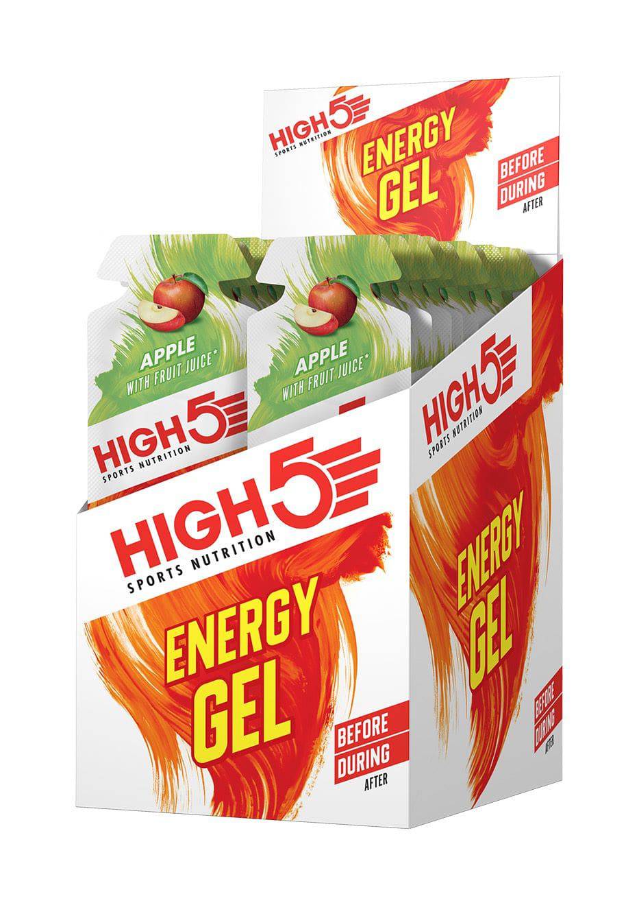 High5 Energy Gel sachets for endurance sports, fast carbohydrate fuel, 20-pack, convenient sports nutrition accessory