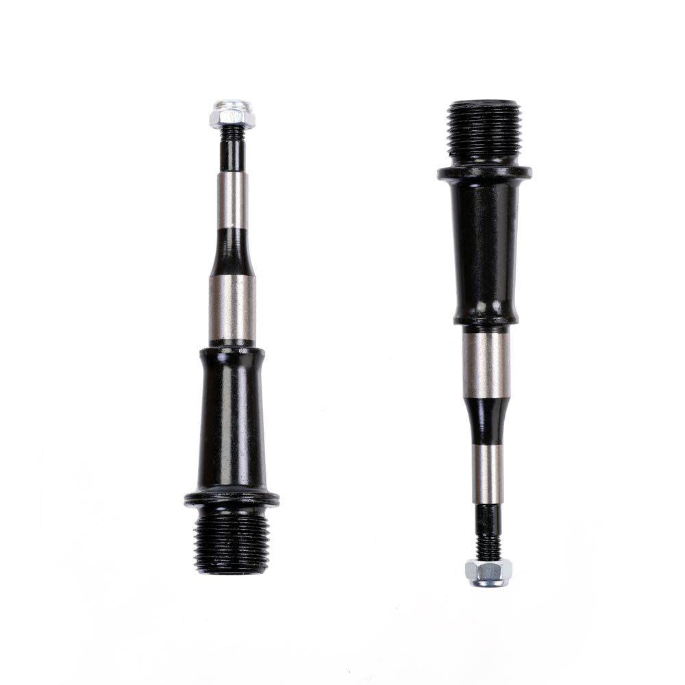 HT Components replacement bike axles, durable and reliable bike spares, shown in the image with close-up details of the components.