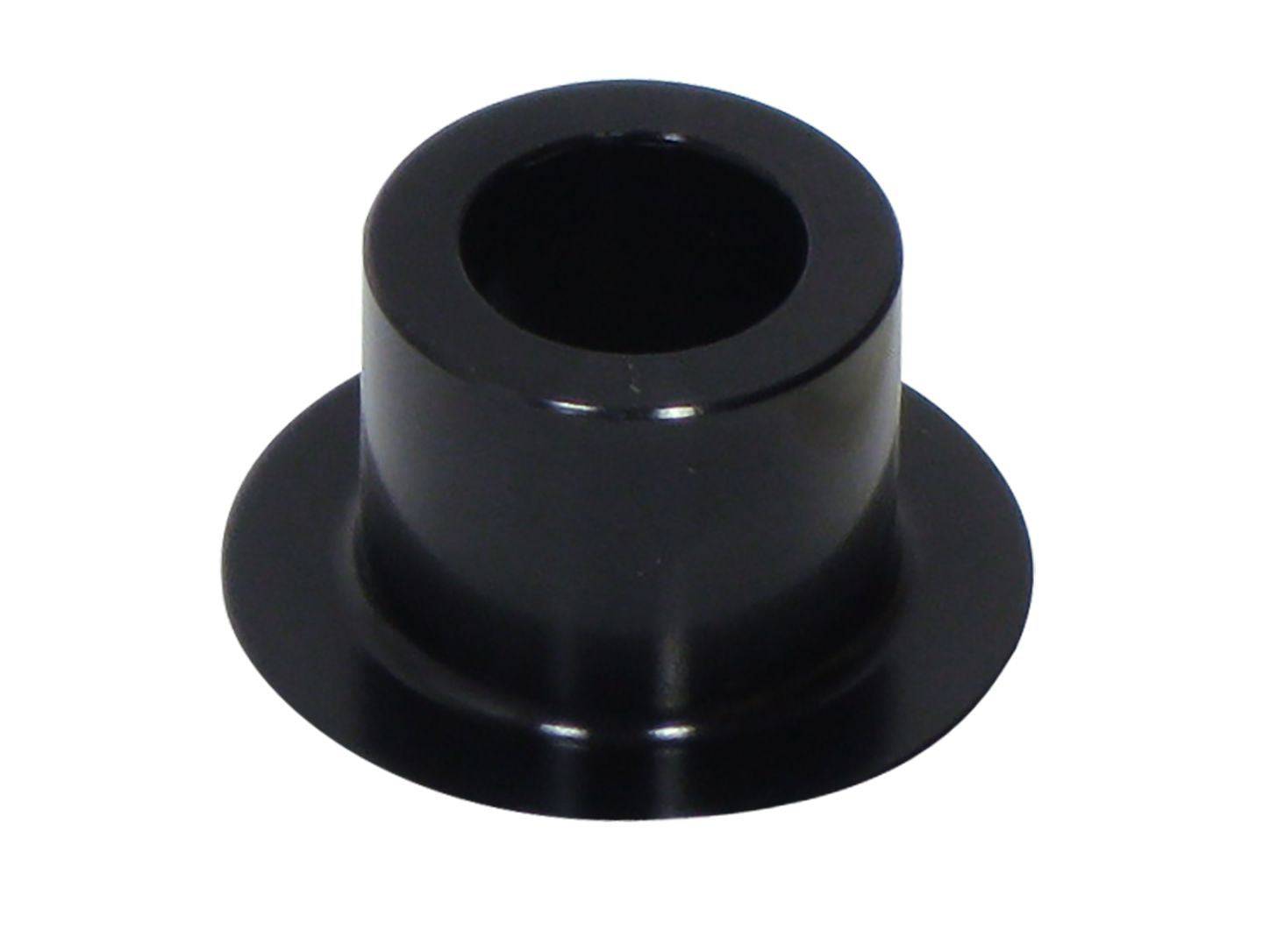 Black Bontrager DT240 12mm drive side axle end cap for 142/148mm rear hub, components for bicycle wheel hubs.