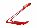 Trek Supercaliber 29 small swingarm assembly in black and radioactive red for 29-inch mountain bike components.