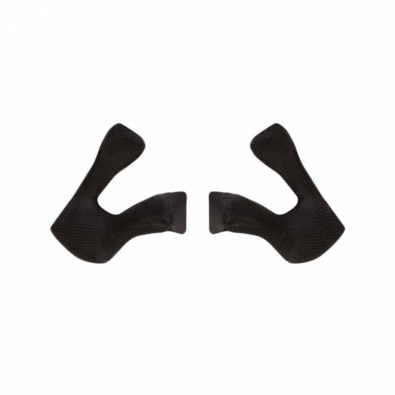 Bluegrass Legit helmet cheek pads in black, large/X-large size, 35mm replacement parts for motorcycle helmet protection.