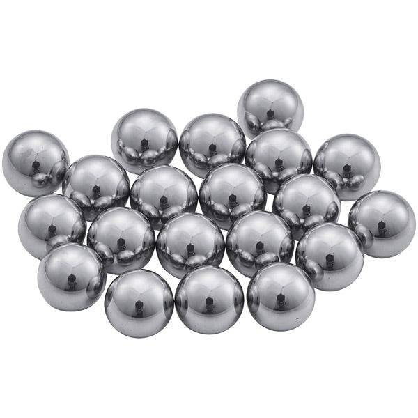 Shimano 3/16 inch ball bearings for bike hubs, 20-pack of genuine Shimano spare components, close-up of bearing details.