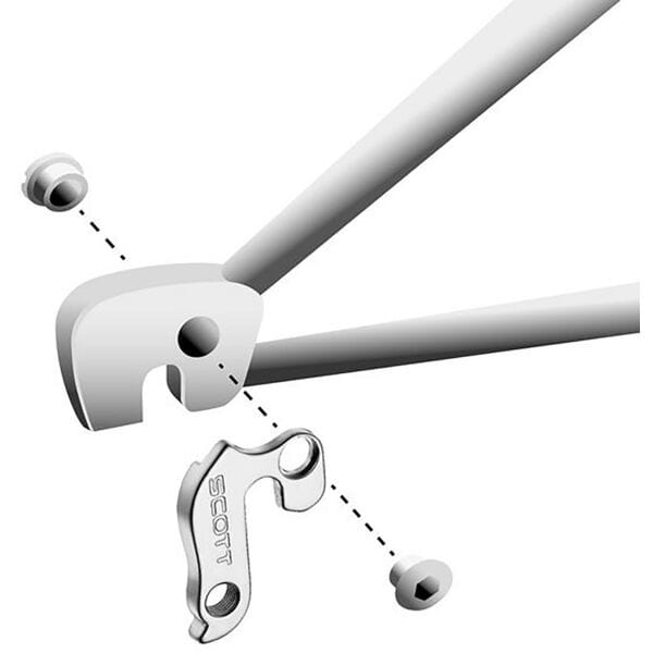 M Part gear hanger for Scott bikes, durable replacement derailleur hanger, high-quality bike component for smooth gear shifting.
